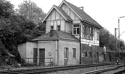 Das Stellwerk am westlichen Ende des Vohwinkler Rangierbahnhofes